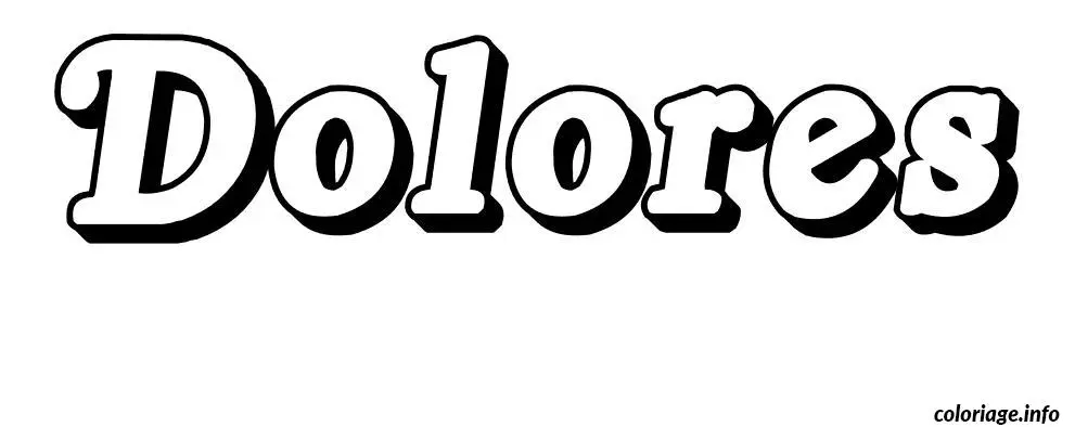 Coloriage Dolores - Prénom à imprimer