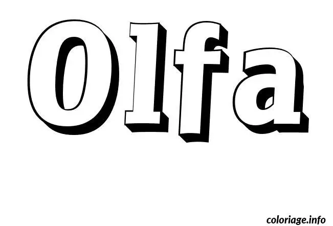 Coloriage Olfa - Prénom à imprimer