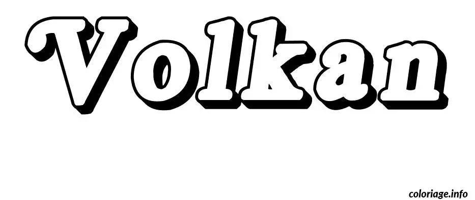 Coloriage Volkan - Prénom à imprimer