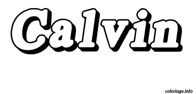 Coloriage Calvin - Prénom à imprimer