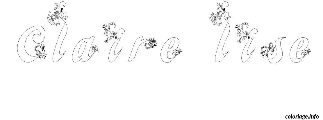 Claire Lise coloring page to print