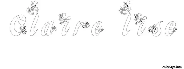 Coloriage Claire lise - Prénom à imprimer