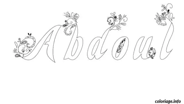 Coloriage Abdoul - Prénom à imprimer
