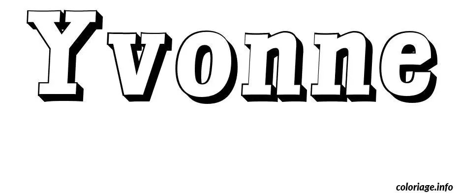 Disegno di Disegno del nome Yvonne da stampare