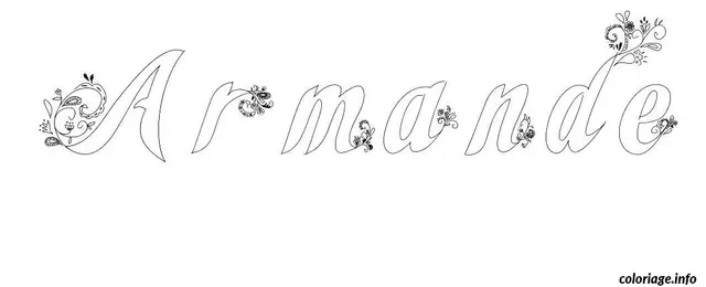 Coloriage Armande - Prénom à imprimer