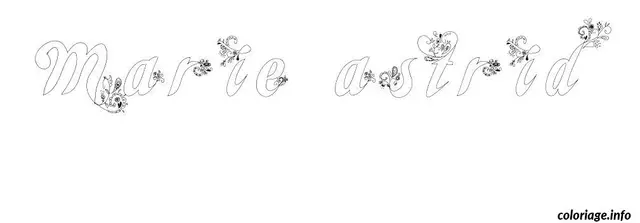 Coloriage Marie astrid - Prénom à imprimer