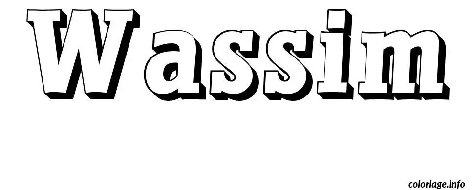 Wassim coloring page to print