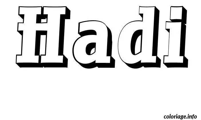 Hadi coloring page to print