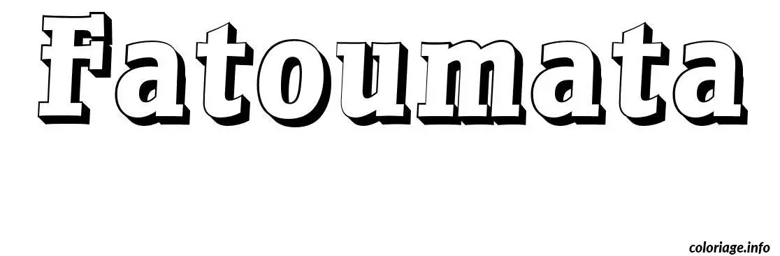 Fatoumata coloring page to print