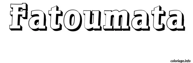 Coloriage Fatoumata - Prénom à imprimer