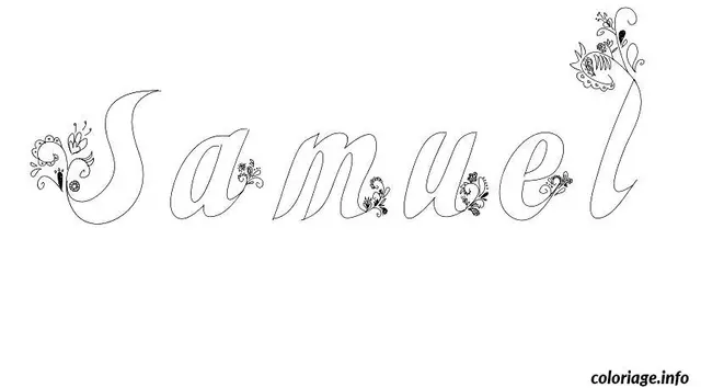 Coloriage Samuel - Prénom à imprimer