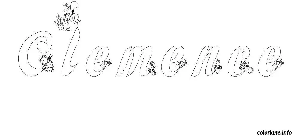 Clemence coloring page to print