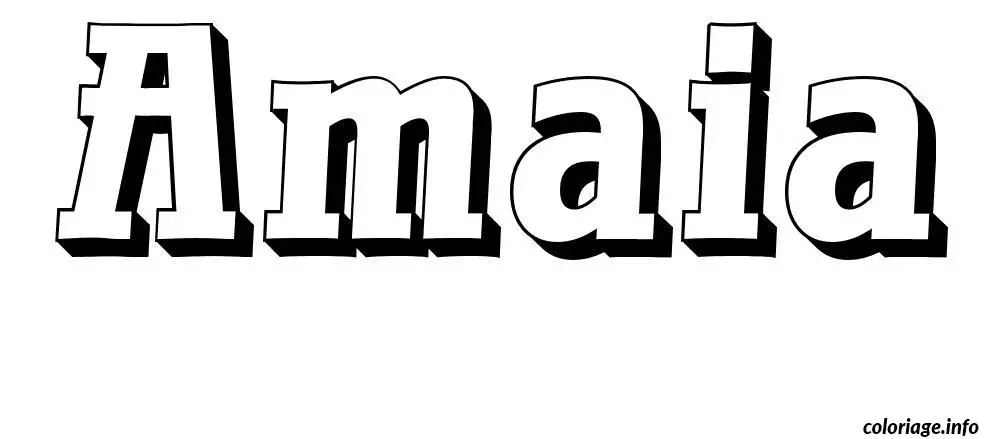 Amaia coloring page to print
