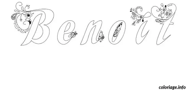 Coloriage Benoit - Prénom à imprimer