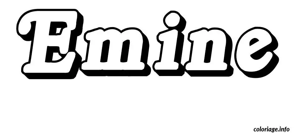 Emine coloring page to print