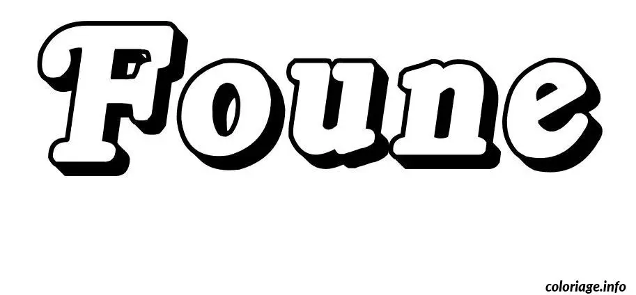 Foune coloring page to print