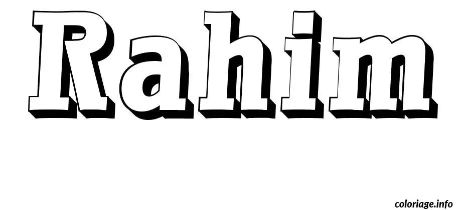 Rahim coloring page to print