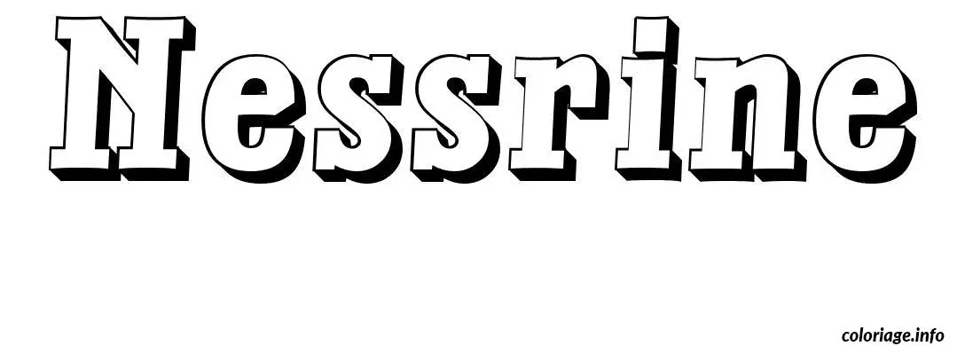 Nessrine coloring page to print