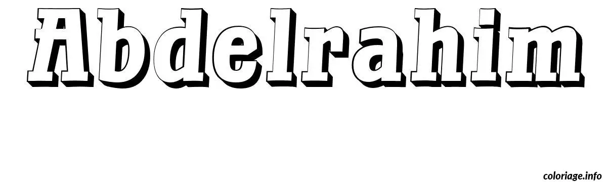 Abdelrahim coloring page to print