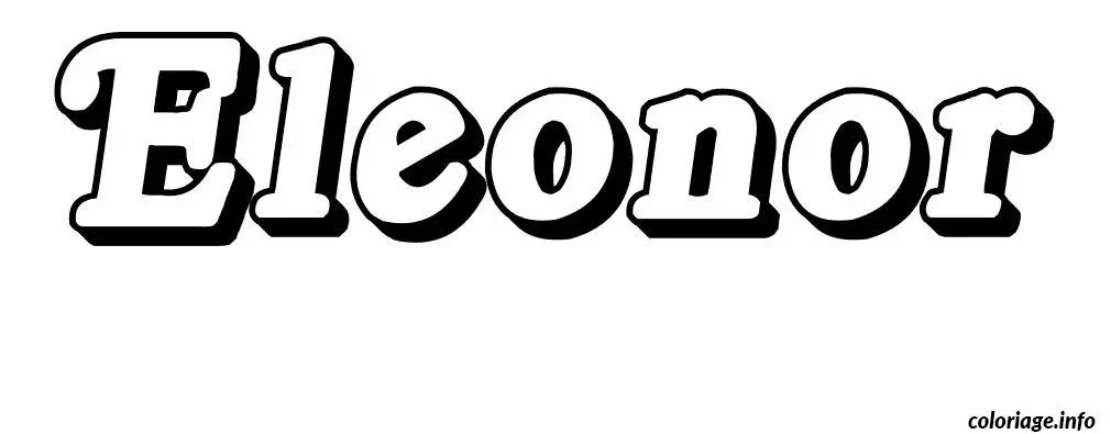 Coloriage Eleonor - Prénom à imprimer