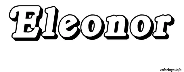Coloriage Eleonor - Prénom à imprimer