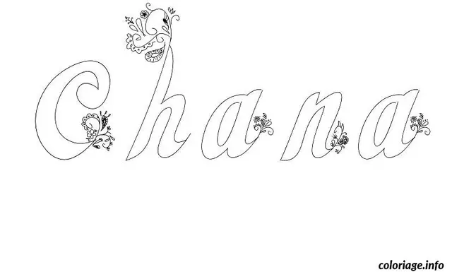 Coloriage Chana - Prénom à imprimer