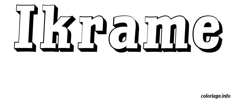 Ikrame coloring page to print