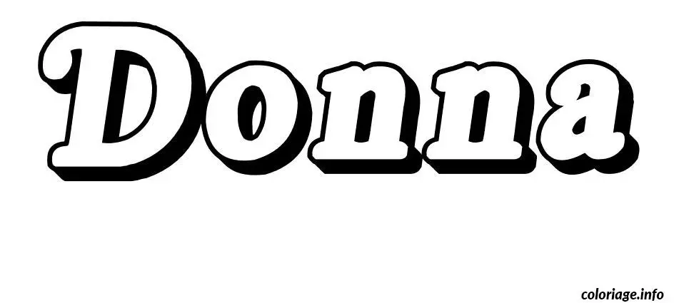 Coloriage Donna - Prénom à imprimer