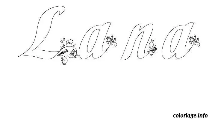 Disegno di Lana – Disegno del nome da colorare da stampare