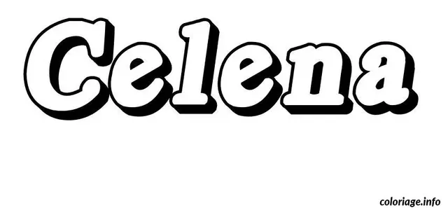 Coloriage Celena - Prénom à imprimer