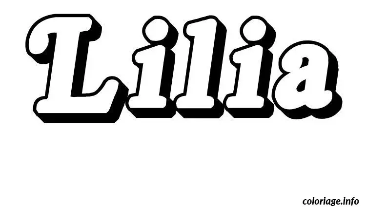 Lilia coloring page to print