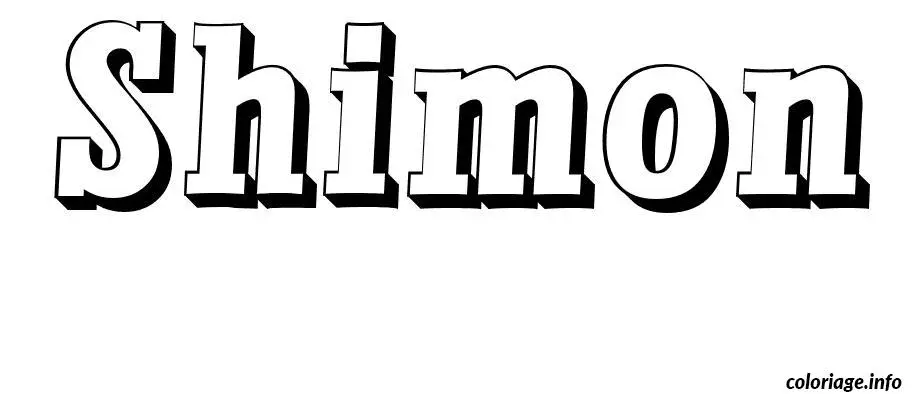 Shimon coloring page to print