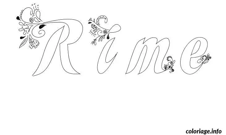 Rime coloring page to print