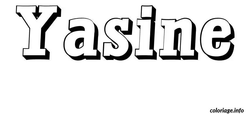 Yasine coloring page to print