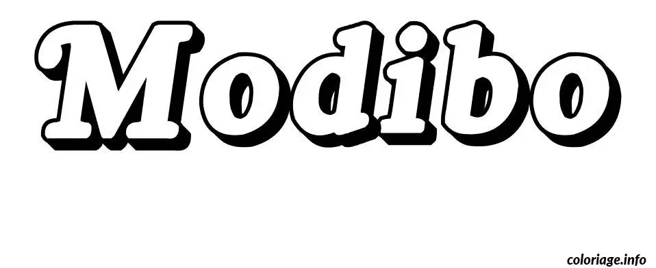 Coloriage Modibo - Prénom à imprimer