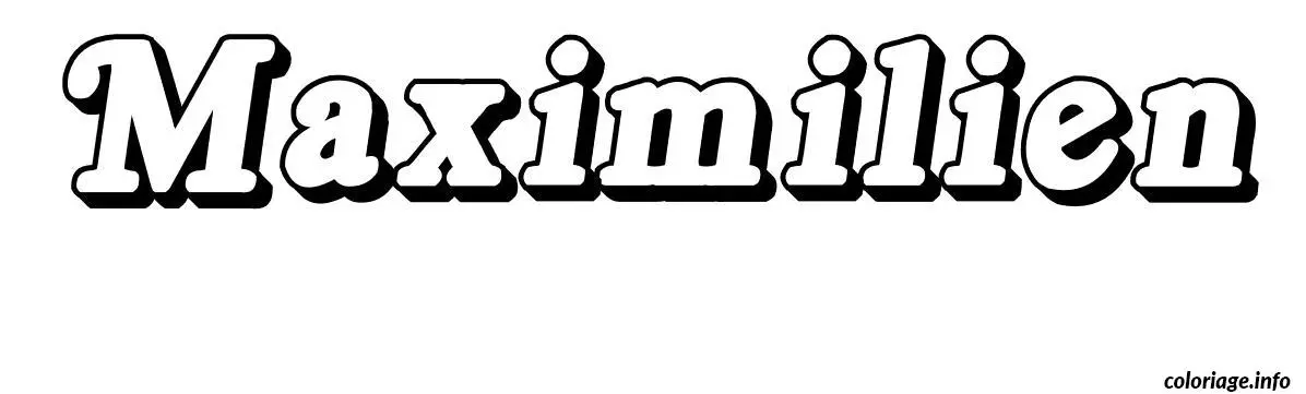 Coloriage Maximilien - Prénom à imprimer