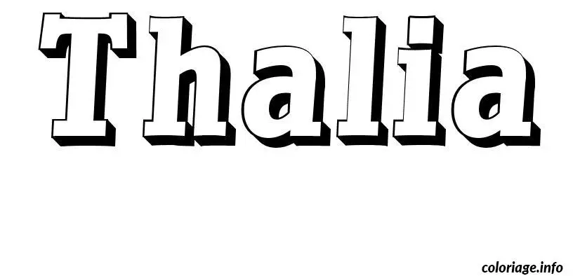 Thalia coloring page to print