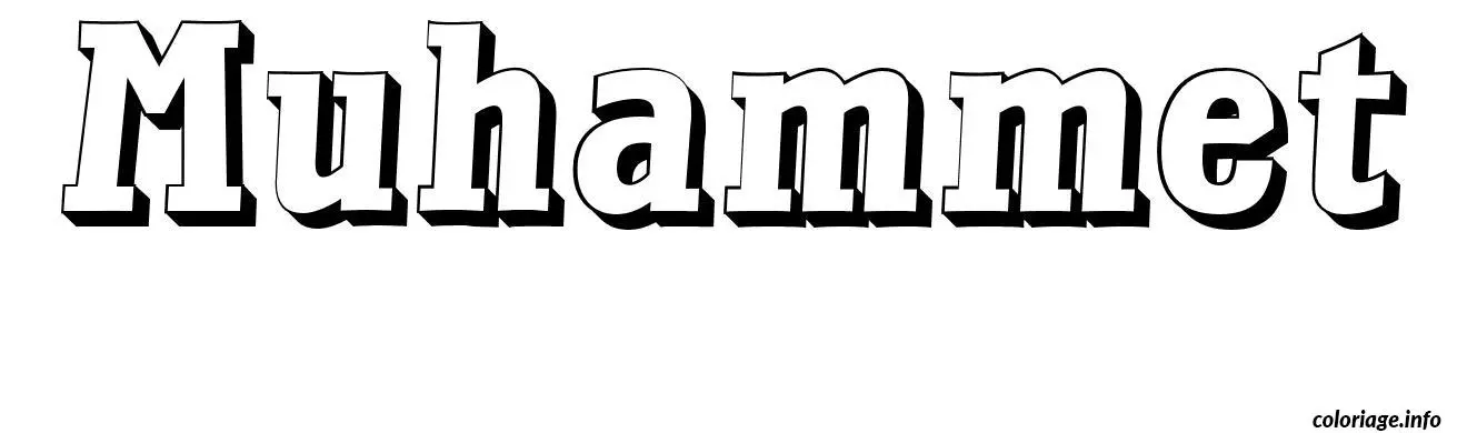 Muhammet coloring page to print