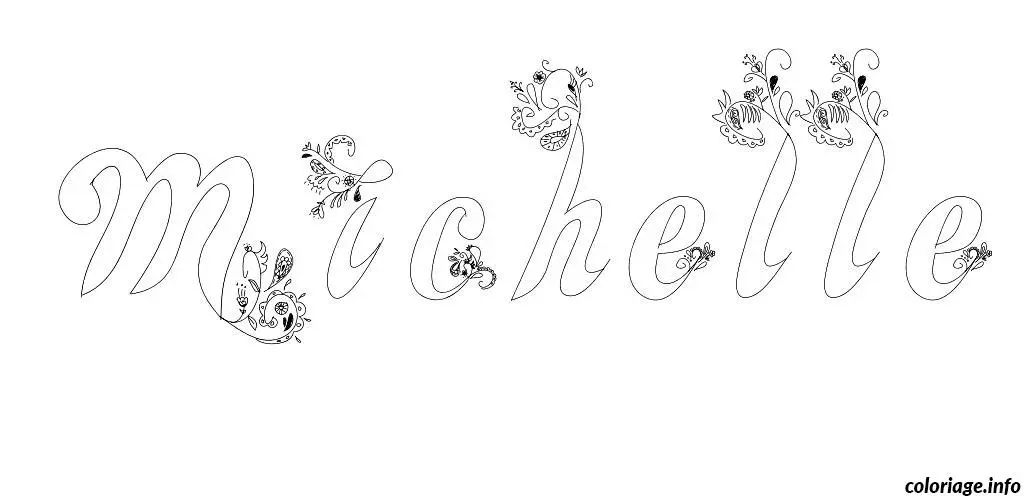 Coloriage Michelle - Prénom à imprimer