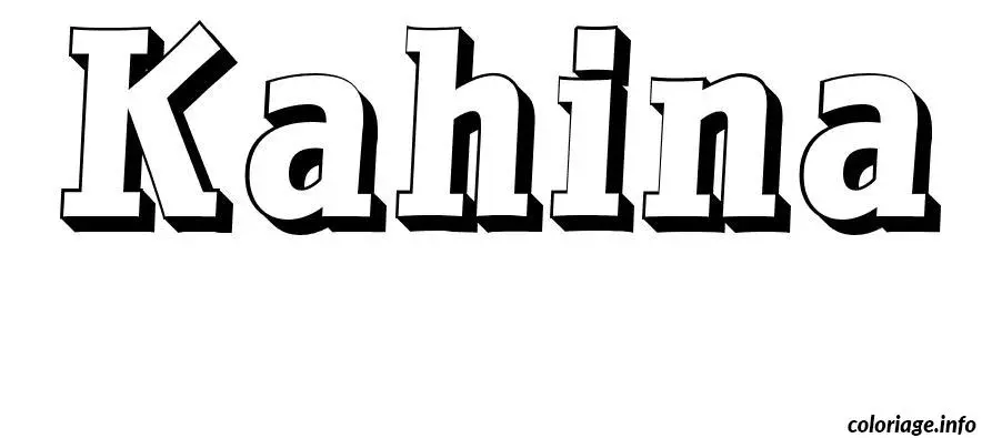 Kahina coloring page to print