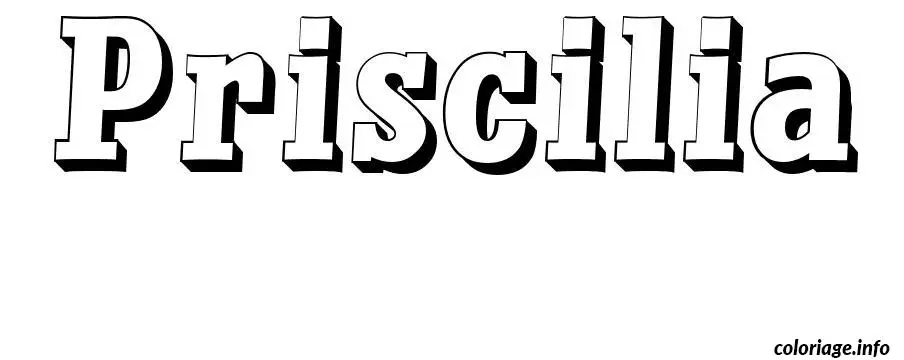 Priscilia coloring page to print