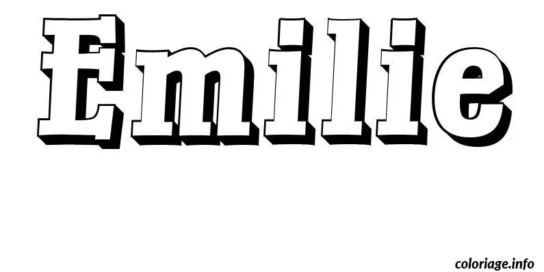 Emilie coloring page to print
