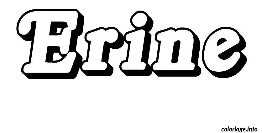 Coloriage Erine - Prénom à imprimer