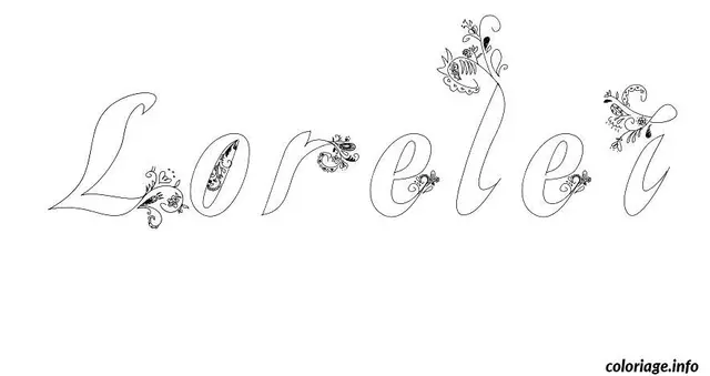 Coloriage Lorelei - Prénom à imprimer