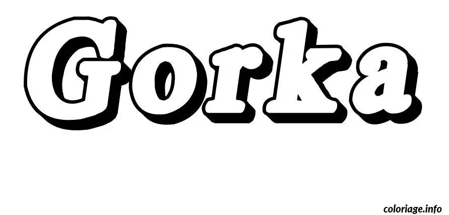 Gorka Name Coloring Page coloring page to print