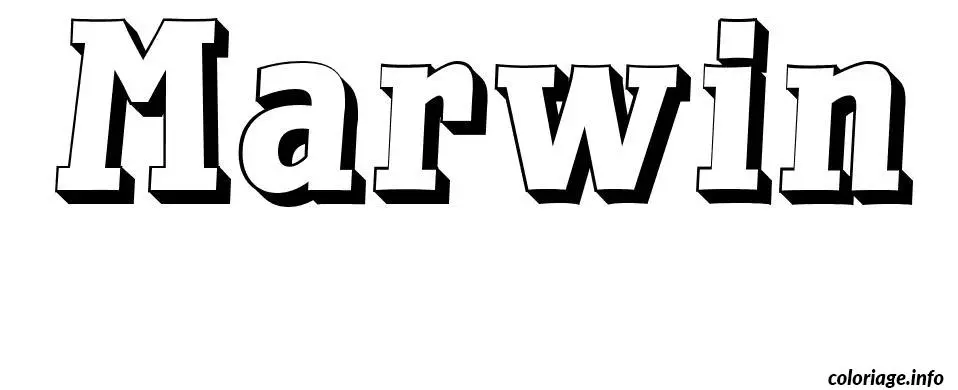 Marwin coloring page to print