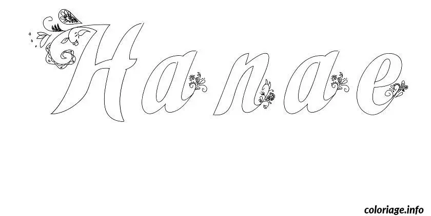 Disegno di Hanae – Disegno del Nome da Colorare da stampare