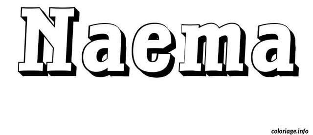 Coloriage Naema - Prénom à imprimer