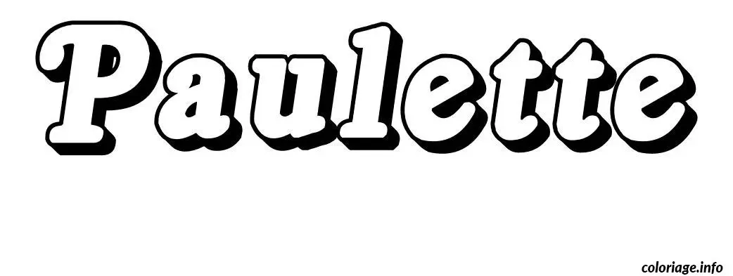 Coloriage Paulette - Prénom à imprimer