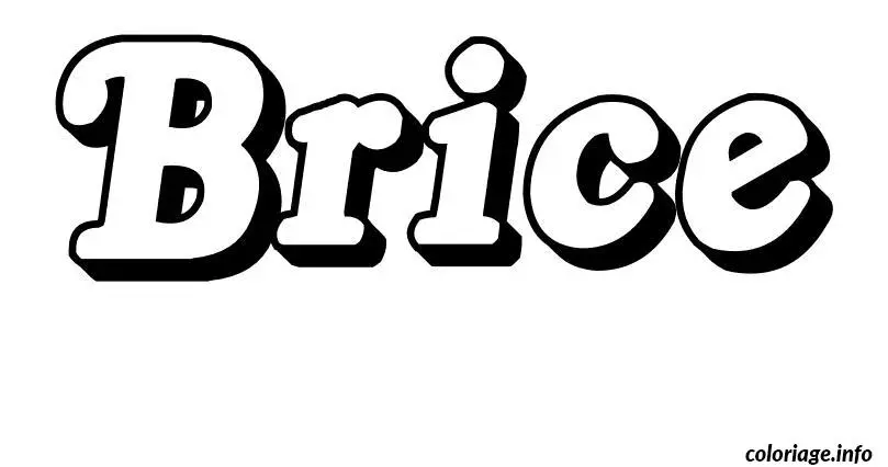 Coloriage Brice - Prénom à imprimer